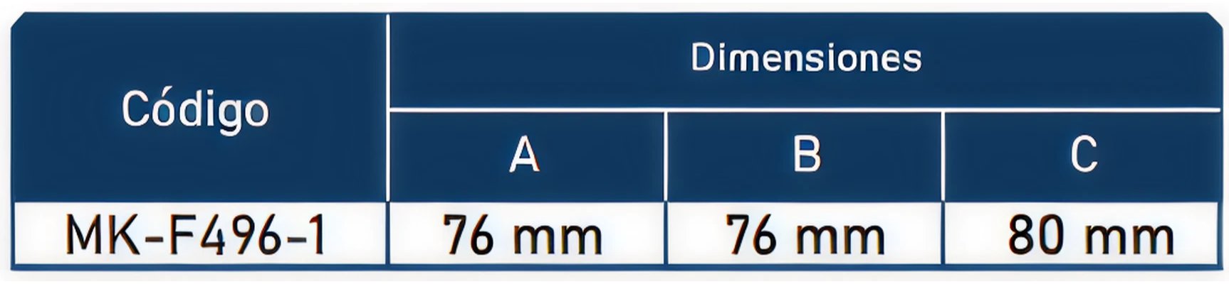 Dimensión aplique led sobrepuesto cubo